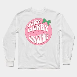 Very Merry Christmas Groovy Long Sleeve T-Shirt